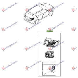 STOP LAMPA SPOLJASNJA H/B (O) Desna str. HYUNDAI i30 HATCHBACK/TOURER (2017-2020) (OEM: 92402-G4000, 92402-G4200, 92402G4000)