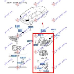 STOP LAMPA SPOLJASNJA H/B (O) Leva str. HYUNDAI i30 HATCHBACK/TOURER (2017-2020) (OEM: 92401-G4000, 92401-G4200, 92401G4000)