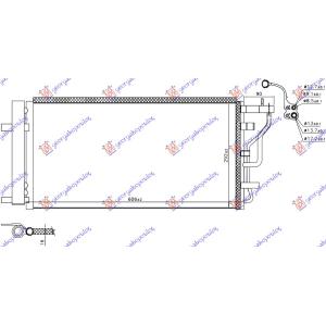 HLADNJAK KLIME 1.0/1.4 T-GDI BENZIN 1.6 CRDi HYUNDAI i30 HATCHBACK/TOURER (2017-2020) (OEM: 97606F2290)