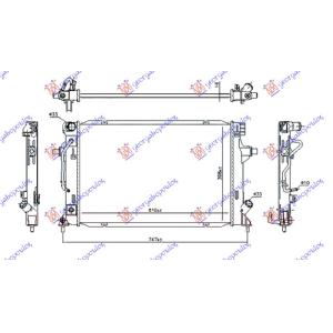 HLADNJAK 1.6 MPi BENZIN AUTOMATIK (610x400x16) HYUNDAI i30 FASTBACK (2017-2020) (OEM: 25310F2100)