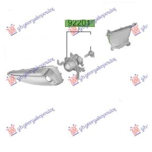 MAGLENKA (O) Leva str. HYUNDAI i30 HATCHBACK (2020-) (OEM: 92201-G4500, 92201G4500)