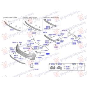 ZADNJA MAGLENKA (O) Desna str. HYUNDAI i30 HATCHBACK (2020-) (OEM: 92406-G4500, 92406G4500)