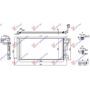 HLAD.KLIME 1.0-1.4-1.6 BEN 1.6 DIZ 61x28 HYUNDAI i30 HATCHBACK (2020-) (OEM: 97606J7290)