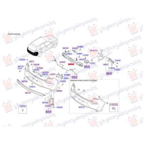 SINA ZADNJEG BRANIKA (O) HYUNDAI i30 FASTBACK (2020-) (OEM: 86631-G4AA0, 86631G4AA0)