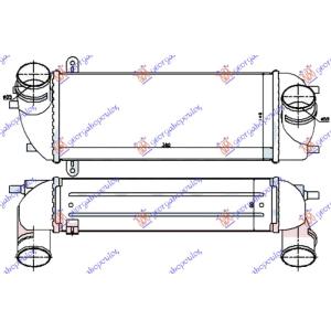 HLADNJAK INTERCOOLERA 2.0-2.2 DIZEL (360x150x90) ALUMINIJUM HYUNDAI SANTA FE (2009-2012) (OEM: 282712F050)