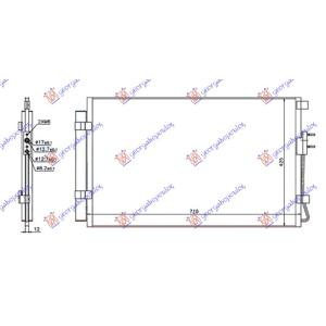 HLADNJAK KLIME 2.4 16V-GDI-3.3i BENZIN T.HALLA HYUNDAI SANTA FE (2012-2016) (OEM: 976062W500, 976062W501)