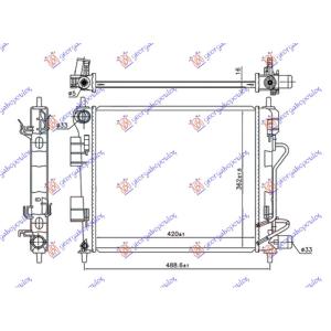 HLADNJAK MOTORA SVI MODELI AUTOMATIK 420x360x16 HYUNDAI i10 (2013-2016) (OEM: 25310-B9050, 25310B9050)