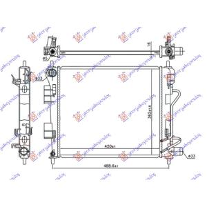 HLADNJAK MOTORA ZA SVE MODELSE (AUTO) (420x360x16) (NISSENS) HYUNDAI i10 II (2013-2016) (OEM: 25310-B9050, 25310B9050)