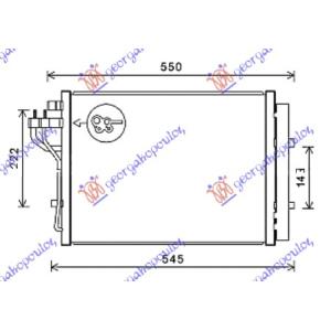 HLADNJAK KLIME SVI MODELI (440x330x16) HYUNDAI i10 (2013-2016) (OEM: 97606-B9000, 97606B9000, 97606B9001)