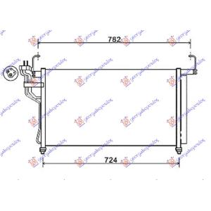 HLADNJAK KLIME 2.5 CRDi (67.5x39.5x16) HYUNDAI H1 STAREX (2007-2018) (OEM: 97606-4H000, 976064H000)