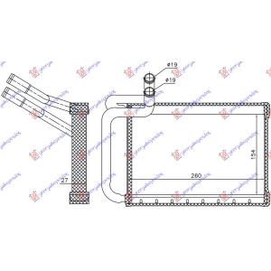 GREJAC KABINE (BR) (155x260x27) HYUNDAI H1 STAREX (2007-2018) (OEM: 971384H000)