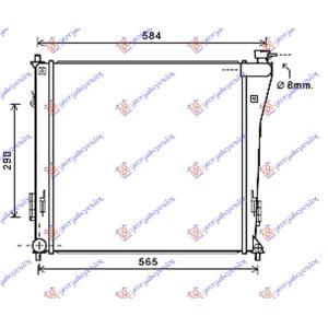 HLADNJAK MOTORA 1.7CRDi +/- A/C MANUAL (64x46.8) HYUNDAI i40 (2011-) (OEM: 25310-3Z050, 253103Z050)