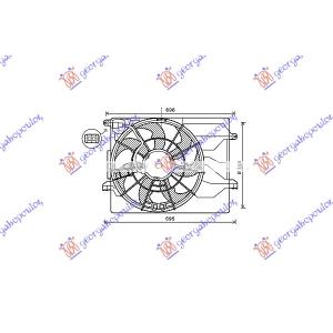 VENTILATOR 1.6-2.0 BENZIN (465mm) (3PIN) HYUNDAI i40 (2011-) (OEM: 253803Z200, 28380-3Z200, 283803Z200)