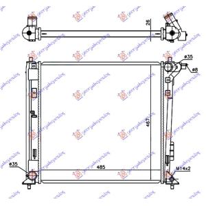 HLADNJAK MOTORA 2.0 CRDi AUTOMATIK (485x465) CESKA HYUNDAI TUCSON (2015-2018) (OEM: 25310-D7100, 25310-D7150, 25310D7000)