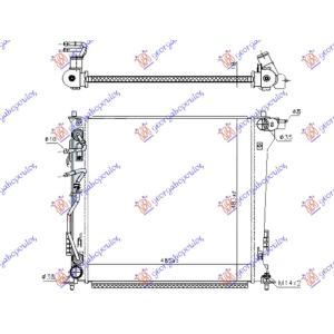 HLADNJAK MOTORA 2.0 DIZEL AUTOMATIK 485x485x18 KOREJA HYUNDAI TUCSON (2015-2018) (OEM: 25310-D3100, 25310-D3110, 25310D3100)