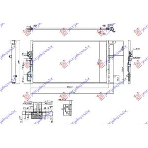 HLADNJAK KLIME 1.6-2.0 BENZIN 655x370 CESKA HYUNDAI TUCSON (2015-2018) (OEM: 97606D7500, 97606D7550, 97606F8500)