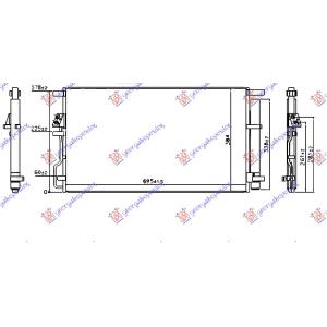 HLADNJAK KLIME 2.0 BENZIN (655x370x16) KOREJA HYUNDAI TUCSON (2015-2018) (OEM: 97606-D3500, 97606D3500)