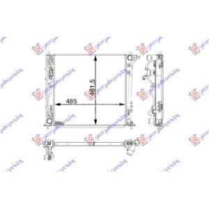 HLADNJAK MOTORA 2.0 CRDi DIZEL (AUTOMATSKI) (485x465x26) (CESKA) (VALEO) HYUNDAI TUCSON II (TL) (2018-2020) (OEM: 25310-D7100, 25310-D7150, 25310D7100)