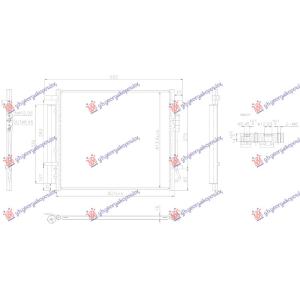 HLADNJAK KLIME 1.6 DIZEL / 1.6 BENZIN/HIBRID (466x413) HYUNDAI TUCSON III (NX4) (2020-2024) (OEM: 97606N7000)