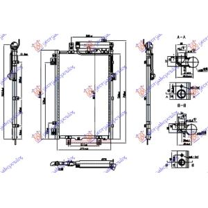 HLADNJAK KLIME ELEKTRICNI (600x370x22) HYUNDAI KONA (2017-2020) (OEM: 97606K4500)