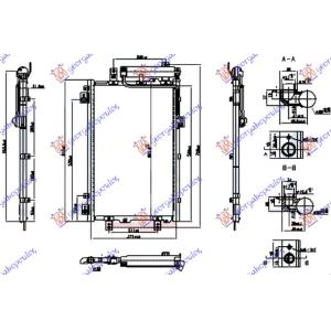 HLADNJAK KLIME ELEKTRICNI (EV) (600X370X22) (NRF) HYUNDAI KONA 2017-2020 (0S/0SE/0SI) (OEM: 97606K4500)