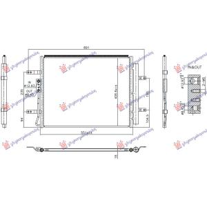 HLADNJAK KLIME 1.6 BENZIN-HIBRID HYUNDAI KONA (2020-2023) (OEM: 97606CM000)