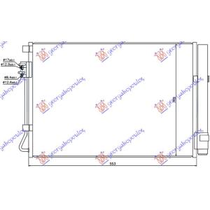 HLADNJAK KLIME BENZIN (520x360x12) HYUNDAI ACCENT (EXPORT TYPE) (2011-2014) (OEM: 97606-1R000, 976061R000)