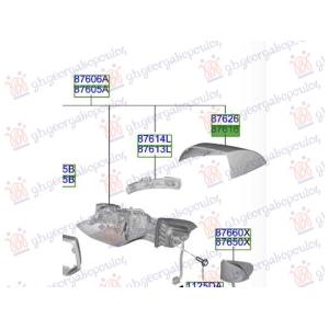 POKLOPAC RETROVIZORA Leva str. HYUNDAI IONIQ 5 (2021-) (OEM: 87616-GI000, 87616GI000)