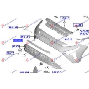 CENTRALNA RESETKA GORNJA (O) HYUNDAI BAYON (2021-) (OEM: 86599Q0AA0)