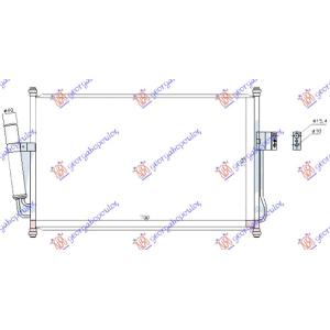 HLADNJAK KLIME 2.5-3.0 TD (650x420x12) ISUZU P/U D-MAX (2012-2016) (OEM: 94770907, 8980526342, 8980526343)