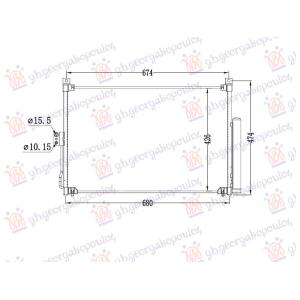 HLADNJAK KLIME BENZIN/DIZEL (696x426) ISUZU P/U D-MAX (2020-2024) (OEM: 8974914013)