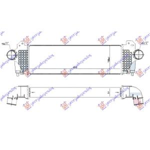 HLADNJAK INTERCOOLERA 3.0 T.D (600x190x64) IVECO DAILY (2011-2014) (OEM: 5801255806, 5801255844, 5801526779)