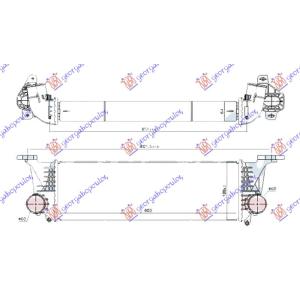 HLADNJAK INTERCOOLERA 2.3-3.0 DIZEL 600x190x65 IVECO DAILY (2014-2019) (OEM: 5801255907, 5801526777)