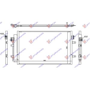 HLADNJAK KLIME 2.3/3.0 TD (56.5x36.1x16) IVECO DAILY (2014-) (OEM: 5801255825)