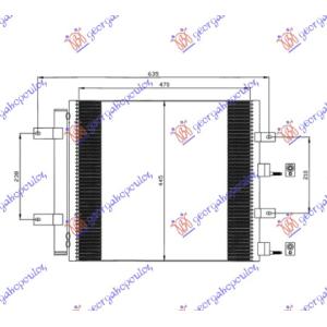 HLADNJAK KLIME 2.5-3.0-4.2 BENZIN (52.2x45.2x1.6) JAGUAR S-TYPE (1999-2008) (OEM: XR856373)