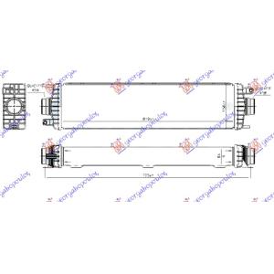 HLADNJAK INTERKULERA 2.0 BENZIN (610x160x64) JAGUAR F-PACE (2015-) (OEM: T2H6561)