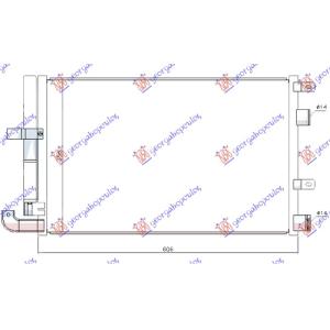 HLADNJAK KLIME 2.7 D DIZEL (565x370x16) JAGUAR XF (2008-2015) (OEM: C2Z20464, C2Z31742, C2Z9461)