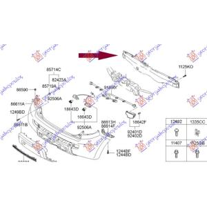 OJACANJE ZADNJEG BRANIKA KIA SOUL (2008-2011) (OEM: 86630-2K020, 866302K020)