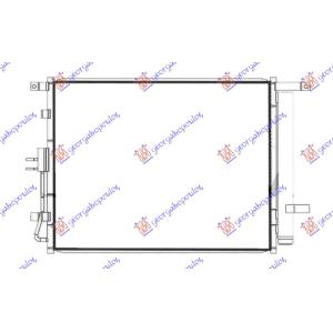 HLADNJAK KLIME 2.0 BENZIN (500x395x12) KIA SOUL (2008-2011) (OEM: 976062K100)