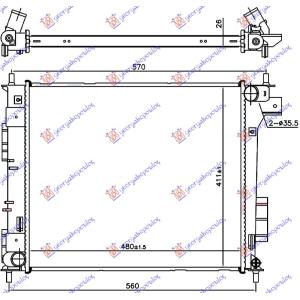 HLADNJAK 1.6 CRDI MANUAL (48.0x41.1x2.6) KIA SOUL (2013-2016) (OEM: 25310-B2400, 25310B2400)