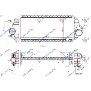 HLADNJAK INTERCOOLERA 1.7 DIZEL (350x147x85) KIA SPORTAGE (2010-2014) (OEM: 282702A850, 282712A850)