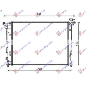 HLADNJAK MOTORA 1.6-2.0 BENZIN MANUAL (63x47)CESKA KIA SPORTAGE (2010-2014) (OEM: 25310-2Y500, 253102Y500, 253102Y501)