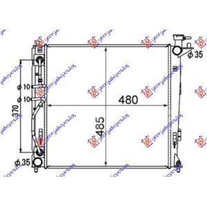 HLADNJAK MOTORA 2.0 DIZEL AUTOMATIK (485x470) CESKA KIA SPORTAGE (2010-2014) (OEM: 253102Y010, 253102Y020)