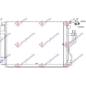 HLADNJAK KLIME DIZEL (535x380x16) (CESKA) KIA SPORTAGE (2010-2014) (OEM: 97606-2Y000, 976062Y000, 976062Y001)