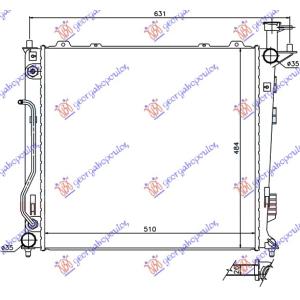 HLADNJAK 2.0-2.2 CRDi (51x48.3x26) M/A KIA SORENTO (2009-2012) (OEM: 253102P300)