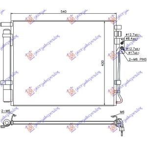 HLADNJAK KLIME 2.0-2.2 CRDI (50.5x42.5x16) KIA SORENTO (2009-2012) (OEM: 97606-2P000, 976062P000)