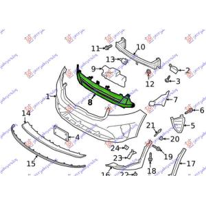 RESETKA PRED BRANIKA CENTRALNA CRNA KIA SORENTO (2017-2020) (OEM: 86560-C6520, 86560C6520)