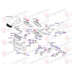 CENTRALNA RESETKA DONJA (O) KIA STONIC (2017-) (OEM: 86560-H8400, 86560H8400)