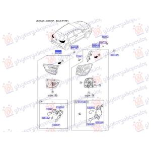 STOP LAMPA UNUTRASNJA (O) Leva str. KIA STONIC (2017-) (OEM: 92403H8400)