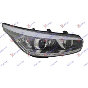 FAR ELEKTRICNI 5 VRATA CRNI LED DNEVNO SVETLO SA MOTOROM DEPO Desna str. KIA CEED 5D (2013-2015) (OEM: 92102-A2020, 92102-A2220, 92102A2020)